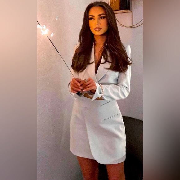 Zara PASTEL GREEN BLAZER DRESS - Picture 13 of 13